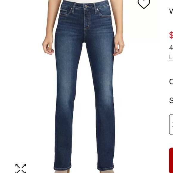 Silver Jeans C0. Infinite Fit Mid Rise Bootcut Jeans - Picture 1 of 4